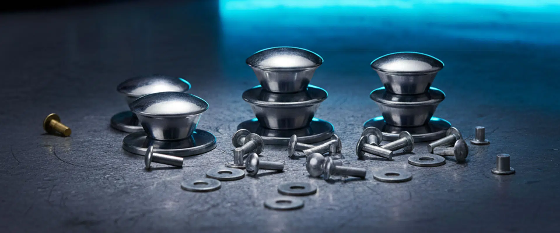 SS knobs and SS cap rivets manufactured by Kamlesh Enterprises Mumbai